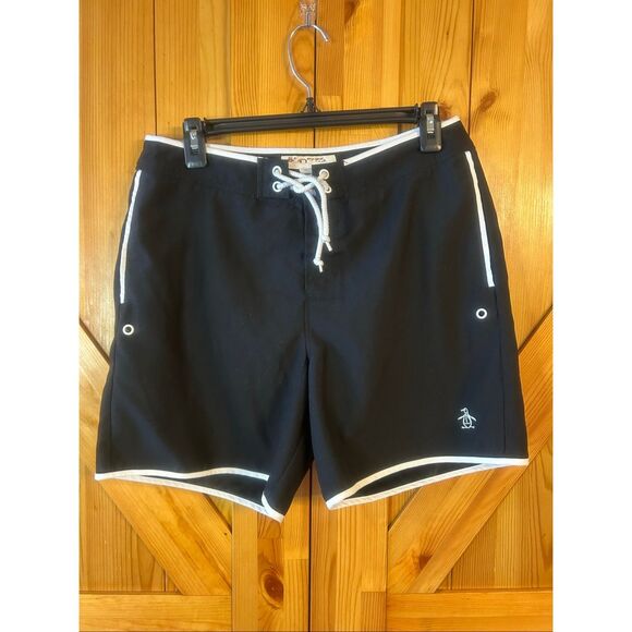 Penguin By Munsing Wear Swim Trunk Adult 31 Black (5699) - Picture 1 of 7
